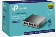 TP-LINK TL-SG1005P 5-PORT GIGABIT DESKTOP PoE+ SWITCH 65w