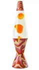 17" Clear Liquid Orange Wax Lava Lamp, 32 oz. Swirly Base and Cap Motion Light
