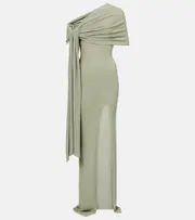 [Aya Muse] Aya Muse Draped one-shoulder maxi dress AU 12 green
