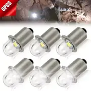 6PCS P13.5S Bright LED Flashlight Torch Light Bulb Mini Upgrade Replacement Lamp