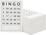 Bingo Cards - 180-Pack Disposable Bingo Game Cards, Paper Game Cards for Family Nights, Charity Events, Parties, Black and White, 6.1 x 4.1 Inches