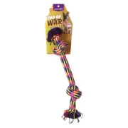 Paws & Claws Dog Toy Tug-Of-War 35cm Thick Rope Chew Pet Bite Teething Assorted