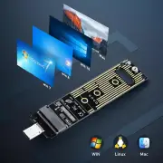 M.2 to USB C Adapter USB 3.1 Gen 2 to NVMe PCI-E M.2 SSD Converter Reader 10