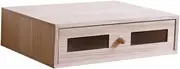 Wooden Desktop Storage Box with 1 Drawer, Office Supplies Storage Box, Used As a Computer Monitor Stand, A4 Paper, Documents (Color : C, Size : 40×30×11cm)