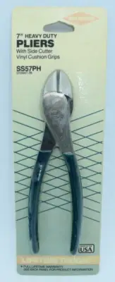 NOS Vintage Diamond Tool SS57PH USA Made 7" Heavy Duty Pliers w Side Cutter NIP