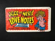 **VERY RARE** Scanlens Nice Or Nasty Love Notes Wax Pack [As NEW condition]