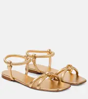 [Gianvito Rossi] Gianvito Rossi Juno 05 metallic leather sandals AU 4 gold