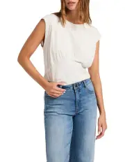 [Marcs] Coi Jersey Sparkle Top in White