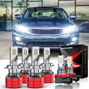 H7+H7+H11 combo Mini LED Headlight Bulb Hi Lo Beam Fog Light 6000K Lamp Bulbs