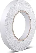 Outus Hem Tape Double Sided Sticky Fabric Tape Each 54.6 Yards No Iron for Clothes Gluing Alterations Adhesive Tape for Fabric, Dress, Cloth(1 Piece,3/5 Inch x 164 Feet)