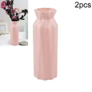 2-pack Plastic Round Vases - Simple Anti-fall Home Decor Ornaments