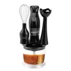 2-Speed Black Hand Mixer Blender and Food Processor with Balloon Whisk