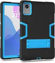JeLLYPIE for Lenovo Tab M11/K11 LTE Case with Kickstand, 11 inch 2024 (TB330F/331F), Lenovo Tab M11 Case for Kids, Heavy Duty Shockproof Protective Tablet Cover, Black/Blue