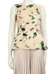 Floral Print Peplum Top