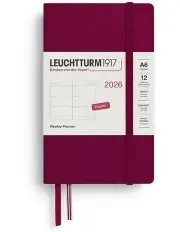 [LEUCHTTURM1917] Weekly Planner Pocket (A6) 2026 Port Red