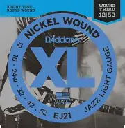 D'Addario EJ21 XL Nickel Wound electric guitar strings, Jazz Light