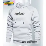 HITAM 衛衣 HOODIE DISTRO 3SECOND MAH TEXT 黑色酷男女裝最新連帽衫衣服再生病毒現在冬