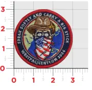 SPEAK SOFTLY AND CARRY A BIG STICK WESTPAC 2024 EMBROIDERED PATCH HOOK & LOOP