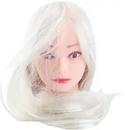 Mannequin Head Hair Training Tool for Braiding Styling Practice Display Gold 24 Inches Table Clamp