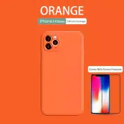 For iPhone 14 Pro Max Silicone Case Phone Case with Screen Protector