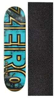 Zero Arunski Turquoise Bold Deck 8.25x31.9 +Jessup Ultra Grip