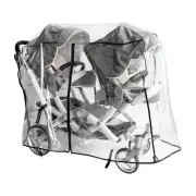 Double Stroller Rain Cover,Rain Cover for Double Tandem Stroller,Big Size Uni...