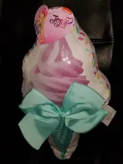 Jojo Siwa Sequin Accent Pillow 16" Ice Cream Cone BIG BOW Shimmer NEW