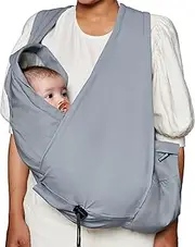 Izzzi Baby Carrier - A Carrier Made for mom and Baby Makes Breastfeeding a Breeze Continuous Eye Contact. (Stone)