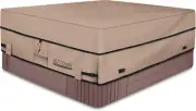 Waterproof 600D Polyester Square Hot Tub Cover Outdoor SPA Covers 85 X 85 Inch