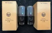2 NOS NIB Matched RCA 12SN7GT Smoked Glass Tubes USA 1944