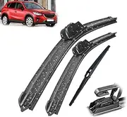 Wiper Front Rear Wiper Blades Set Kit,For Mazda,For CX-5 KE 2012-2017 Windshield Windscreen Window 24"+18"+14"