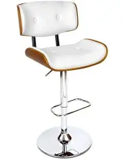 [Artiss] Leather Bar Stool in White