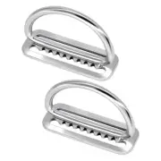 2Pack Weight Belt Keeper, 5cm/2'' Stainless Steel Serrated Scuba Diving Weigh...