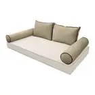 SLIPCOVER ONLY Contrast Full Style V1 Velvet Indoor Daybed Bolster Cushion AD304