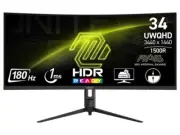 MSI MAG 342CQR E2 34" UWQHD VA 180Hz Adaptive-Sync Curved Gaming Monitor MAG 342