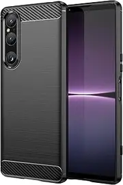 [YBROY] Case for Sony Xperia 1 V, Shockproof Thin Silicone Case, TPU Flexible Rubber, Anti-Scratch, Case Cover for Sony Xperia 1 V.(Black)