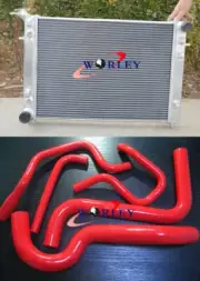 52mm Aluminum Radiator & RED hose for Holden Commodore VN VG VP VR VS V6 3.8L