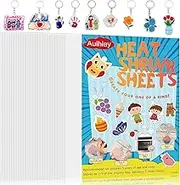 Auihiay 50 Sheets Heat Shrink Plastic Sheet, Sanded Shrink Films Papers, Shrink Plastic Sheets for Mothers Day Gifts, Mothers Day Crafts for Kids Christmas Ornament, 7.9 x 5.7 inch / 20 x 14.5 cm