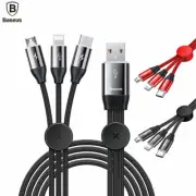 Baseus IP Type-C Micro TO USB Data Sync Indicator Light Fast Charge Cable