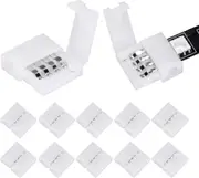 BOOC 10PCS 6/4 Pins Solderless Connector LED Strip 4Pin I
