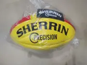 Sherrin Precision Size 5 Leather AFL Football Yellow, Ships Next Day From USA