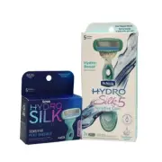 Schick Hydro Silk 5 Sensitive Care Razor Cartridges Bundle Hydra-Boost Serum 5 B