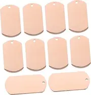 SEWACC 10pcs Dog Tags: Blank Dog Tags Lightweight Chain Blank Metal Stamping Label Collar Accessories for DIY Decorative Craft Engraving