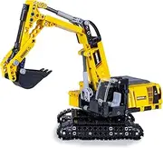 JAMARA 402850 CADA Excavator Bricks Construction Site Vehicles Kids from 8 Years, Children's Technology Boys Toy, Gift Idea for Children, Vehicle Made of Clamping Blocks, Construction Kit, Tower