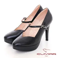 在飛比找Yahoo奇摩購物中心優惠-【CUMAR】厚底防水台瑪莉珍高跟鞋-黑色