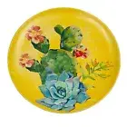 Southwestern Desert Cactus Succulents 11in Matte Melamine Dinner Plates Set of 4