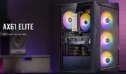 ANTEC NAX61 Elite ATX, 4x 120mm ARGB Fans included, Up to 8x 120mm. 360mm Radiator Front & 240mm Top, 32CM GPU & 16CM CPU, High Airflow Gaming Case