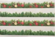EDIBLE RICE WAFER PAPER CHRISTMAS BAUBLES BORDER CAKE DECORATION FRILL