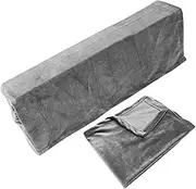 HOODANCOS 2Pcs Stretch Sofa Armrest Covers Washable Couch Slipcovers Arm Protectors for Sofa and Armchair Skin Friendly Design Grey