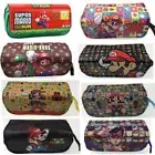 Super Mario canvas pencil case pen bag storage case make up pouch for kids